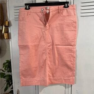 Pink Denim Skirt